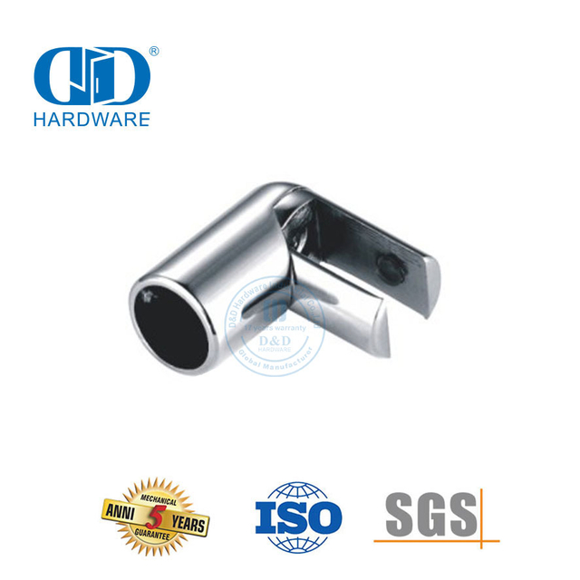 Vlekvrye staal handreling Clip Connector Toebehore Glasstort Hardeware Kommersiële storthokkiestelsel-DDSC038
