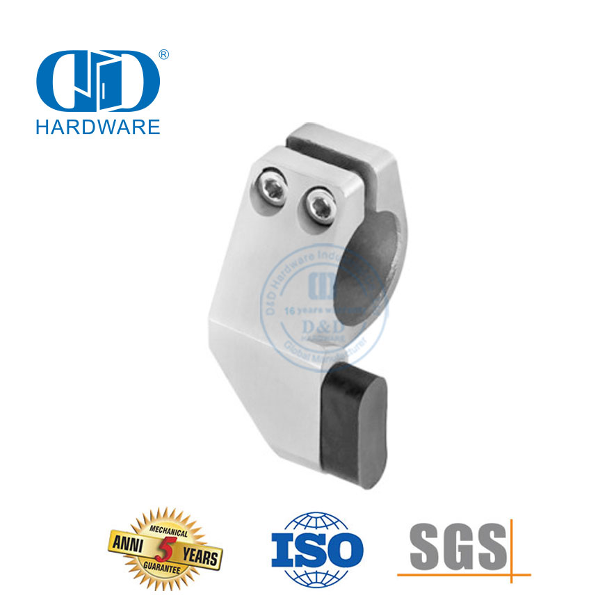 Vlekvrye staal Raamlose Deur Hardeware Badkamertoebehore Deurstop vir skuifdeur-DDGS119