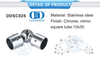 Vlekvrye staal Ronde Buis Connector Badkamerhouer Stort Tube Connectors Paneel Connector Glas Fittings-DDSC026