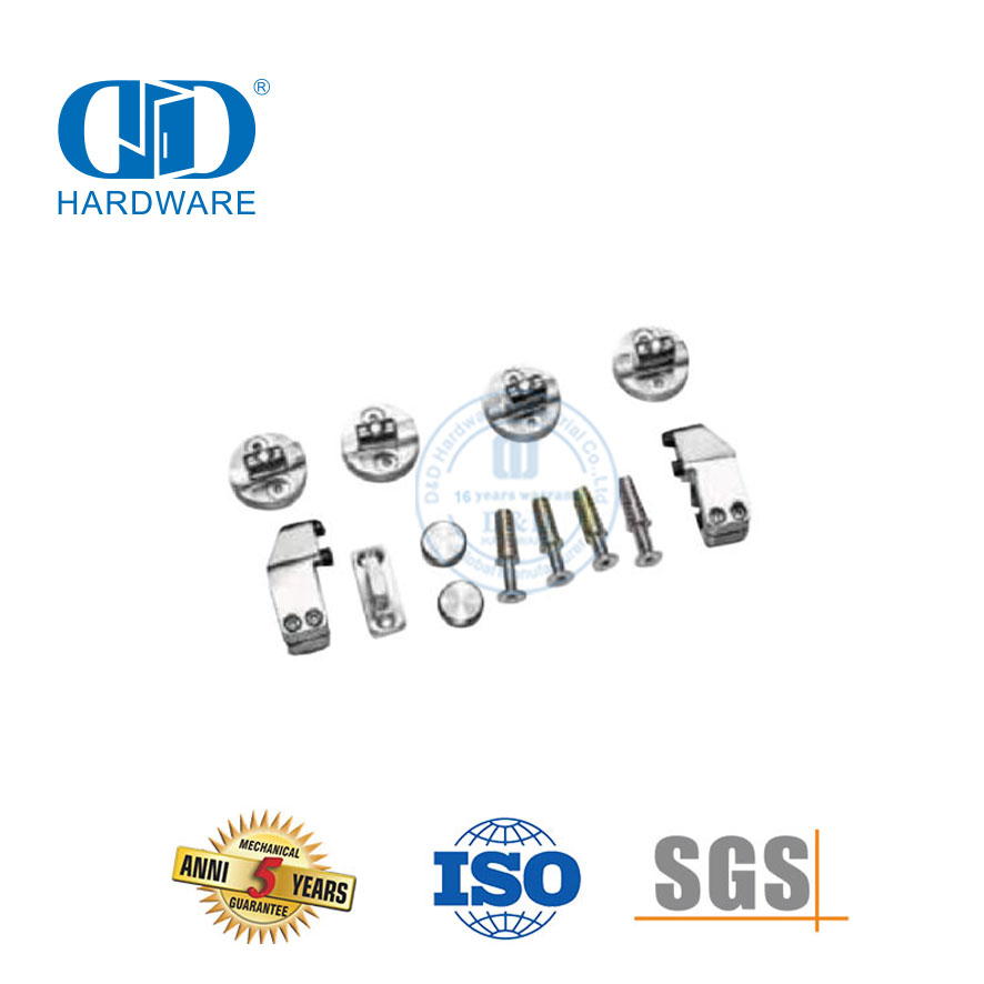 Industriële vlekvrye staal Heavy Duty Glas Deur Kits Skuif Schuur Deur Hardeware Stel-DDBD046