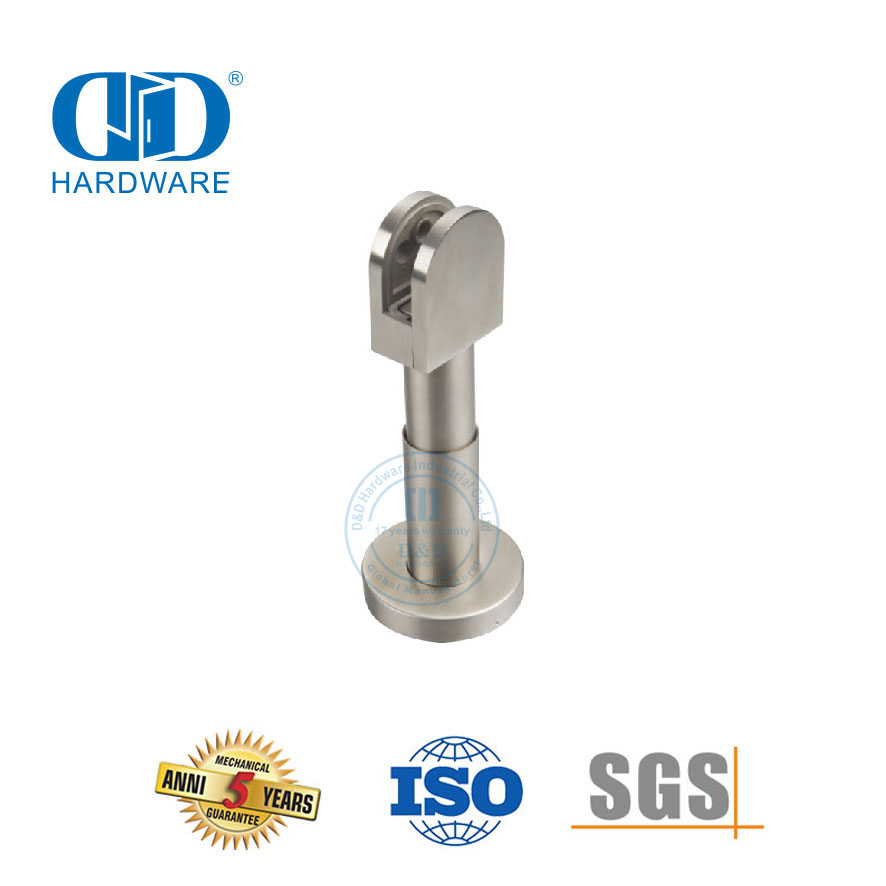 Vlekvrye staal hardeware-bybehore Chrome stortglas-klippleister Pas glasverbindings onderste klem vir toilet-DDWC004