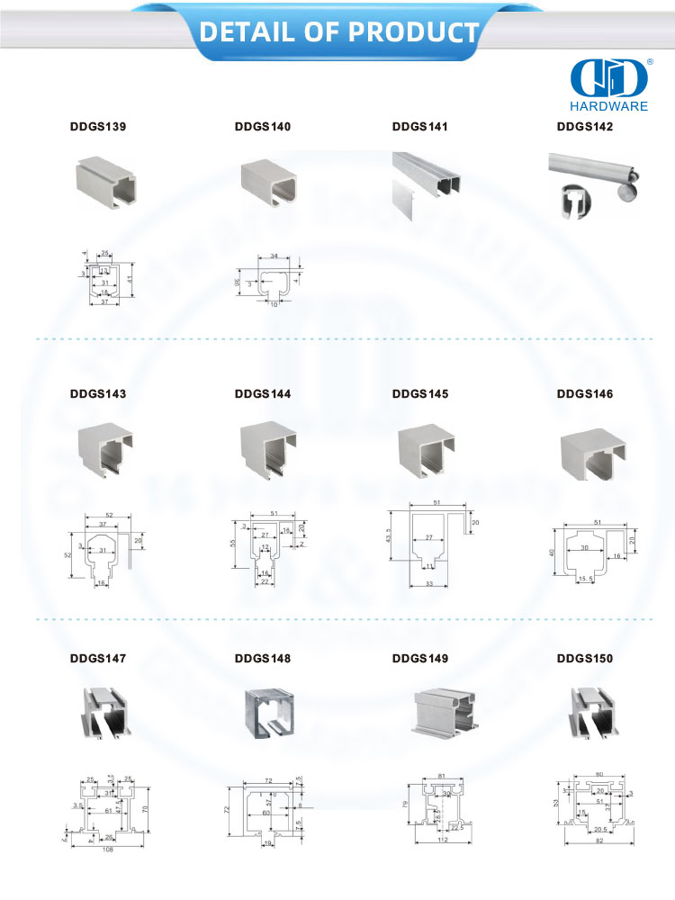 Opvoublad gehang vlekvrye staal skuifglasklem Voudeurstelsel Glastoebehore vir badkamertoilet-DDGS148