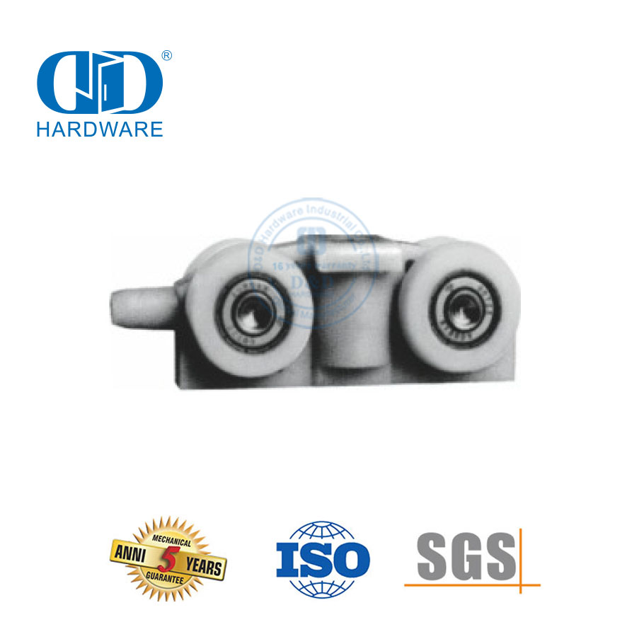 Vlekvrye staal Raamlose Glasdeur Hardeware Deur Roller Katrol Glas Hardeware Meubels Toebehore Vir Badkamer-DDGS154