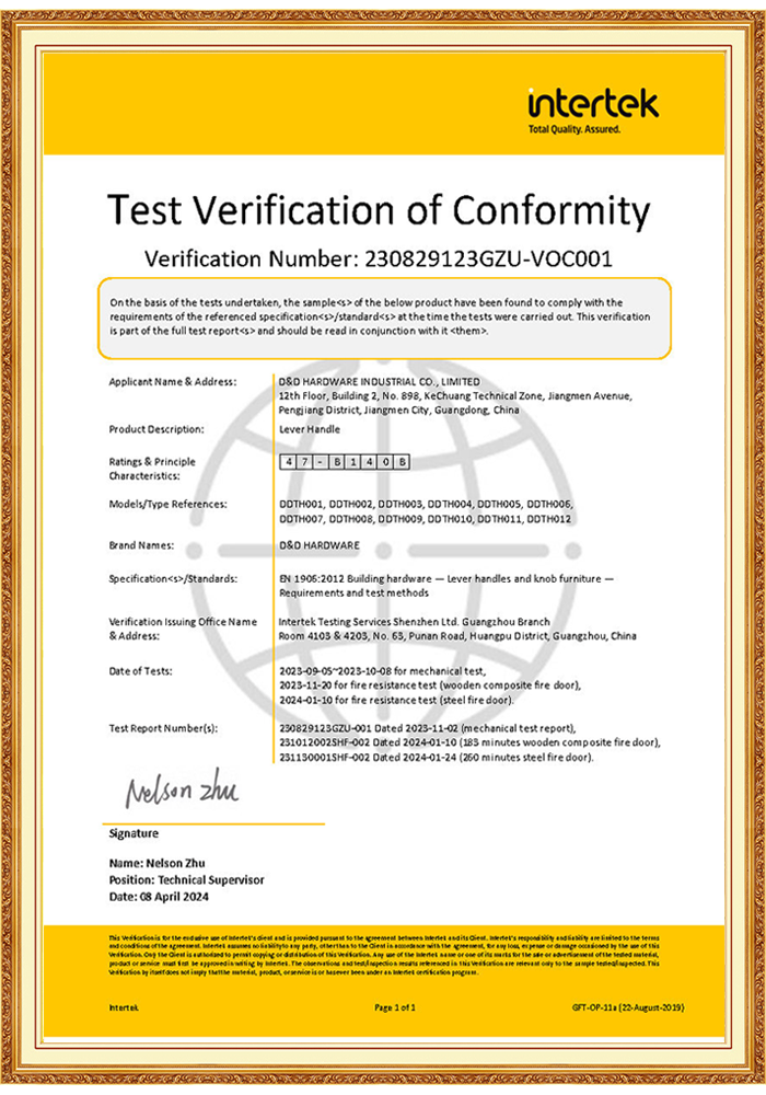 EN 1906 Hefboomhandvatsel