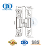 China Factory SUS304 versteekte onsigbare dimensionele verstelbare 180 grade swaai dubbeldeur skarnier-DDCH0012