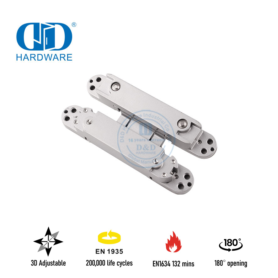 Brandvaste EN1935 versteekte deurskarnier vir slaapkamerdeur-DDCH008-G40