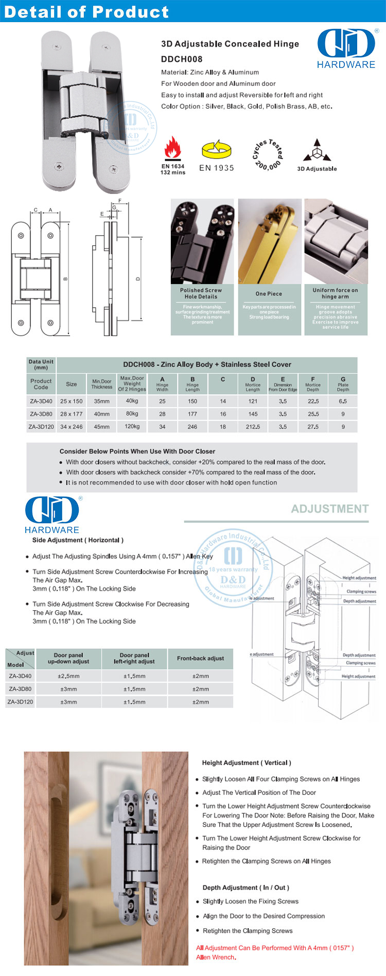 Ho&euml; kwaliteit deurskarnier 