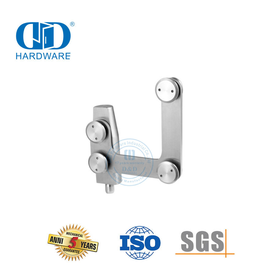 Vlekvrye staal Patch Fitting Pivot Fitting Curving Connector Pivot Glas Fitting-DDGP007