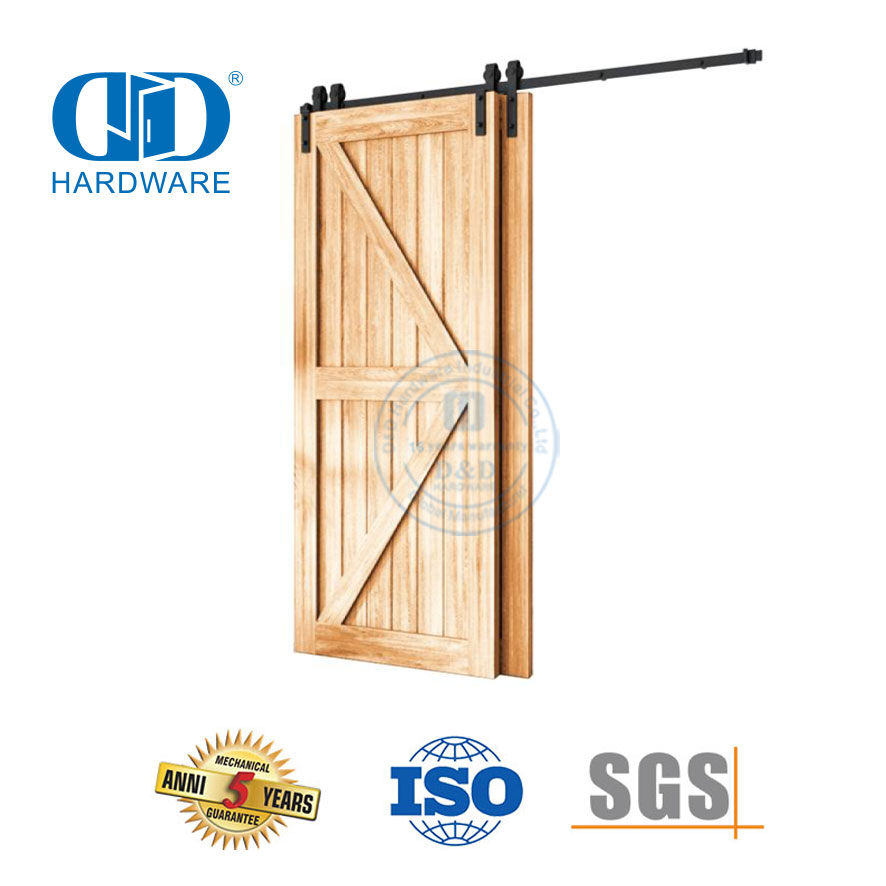 Vlekvrye staal Swart Interne Eksterne Skuifdeur Skyfie Hardeware Kits Woonsteldeur Hardeware Track-DDBD023