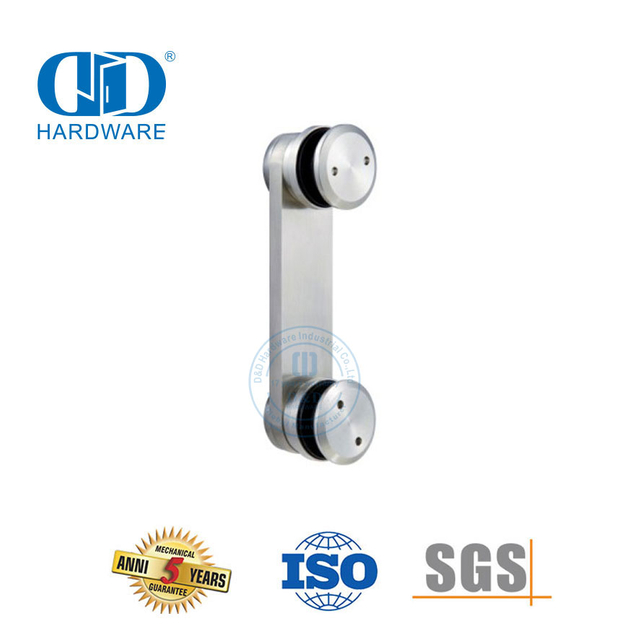 Vlekvrye staal Horisontale Glas Connector Meubeltoebehore Glasdeur Pivot-DDGP017