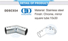 Vlekvrye staal Fabriek Glasbuishouer Clip Pyp Deur Connector Glas Paneel Connector-DDSC034