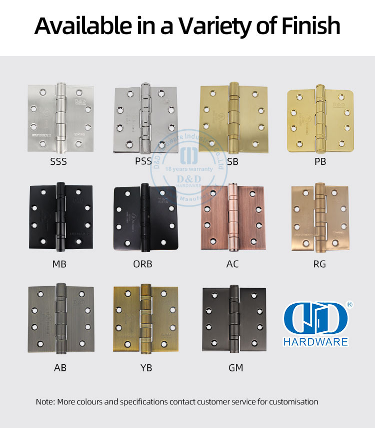 Vlekvrye staal een ronde hoek een vierkantige hoek deur skarnier-DDSS010