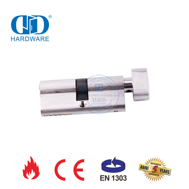 EN 1303 Satyn Chrome Duimdraai-slotsilinder met sleutel-DDLC004-70mm-SC