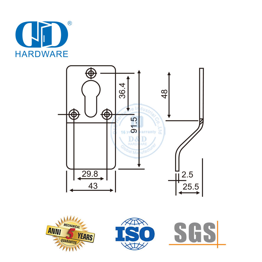 Vlekvrye 304 316 Ingeboude Meubelhardeware Versteekte Spoeltrekhandvatsel-DDFH012