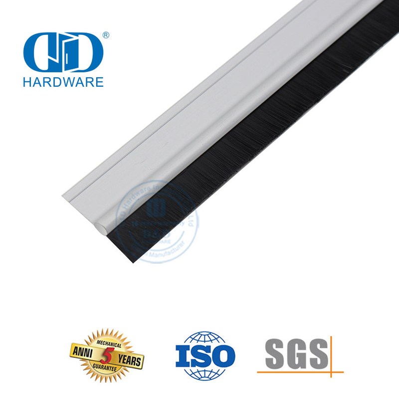 Anylon Borsel Seël Aluminium Draer Selfklevend Outomatiese Koue Lug Bestendige skuifdeur Sweep Seal-DDBS004