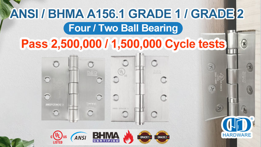 Verbetering van deurfunksionaliteit: 'n Omvattende oorsig van ANSI-deurskarniere en kogeldraende deurskarnierhardeware
