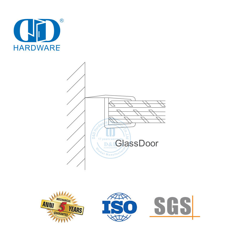 PVC waterdigte seëlstrook glasdeur bykomstighede stort skuifdeur silikoon rubber seël strook-DDWS008