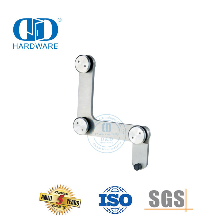 Kommersiële Deur Hardeware Roesvrye Staal Bo Deur Pivot Meubels Toebehore Glas Fitting-DDGP015