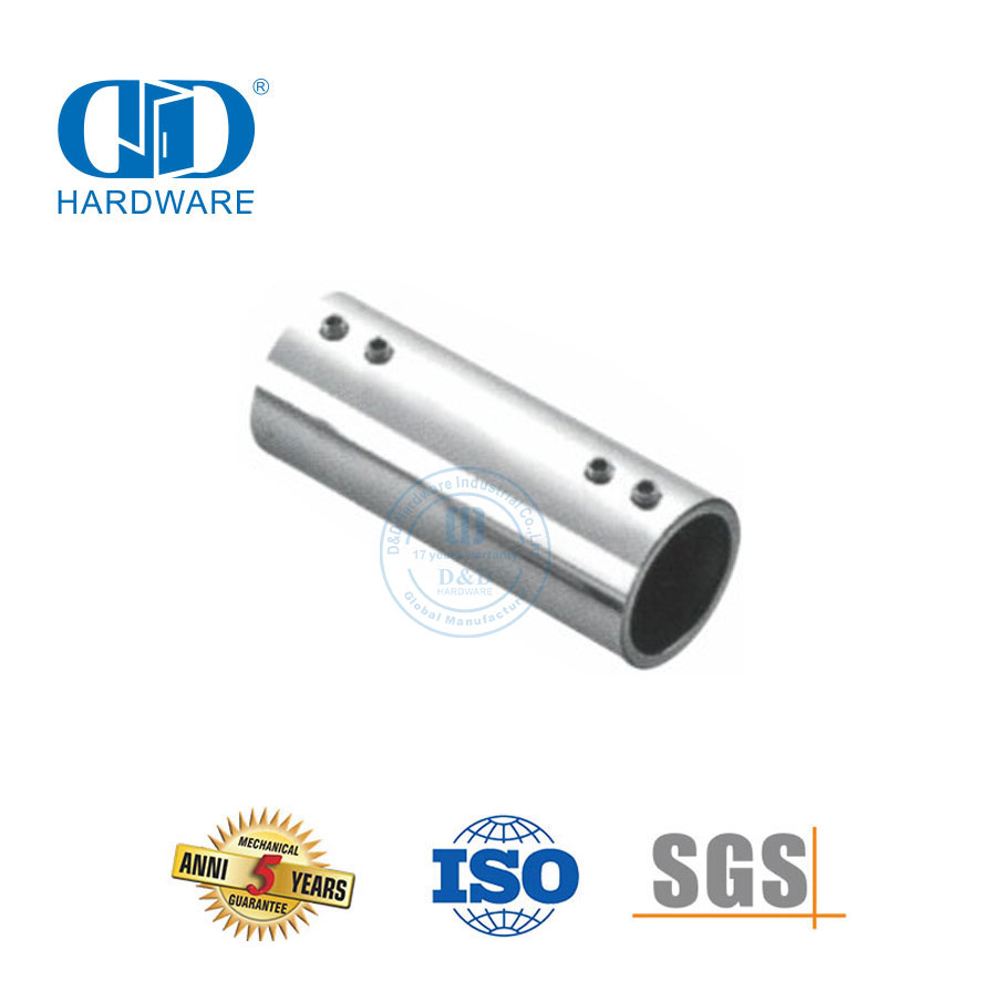 Vlekvrye staal glas paneel bracket Connector Stort hokkie Afskortings Glas Paneel Connector-DDSC037