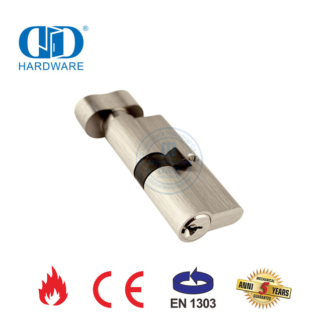 EN 1303-sertifisering Grondboontjieknop Soliede koper enkelslotsilinder-DDLC014-70mm-SN