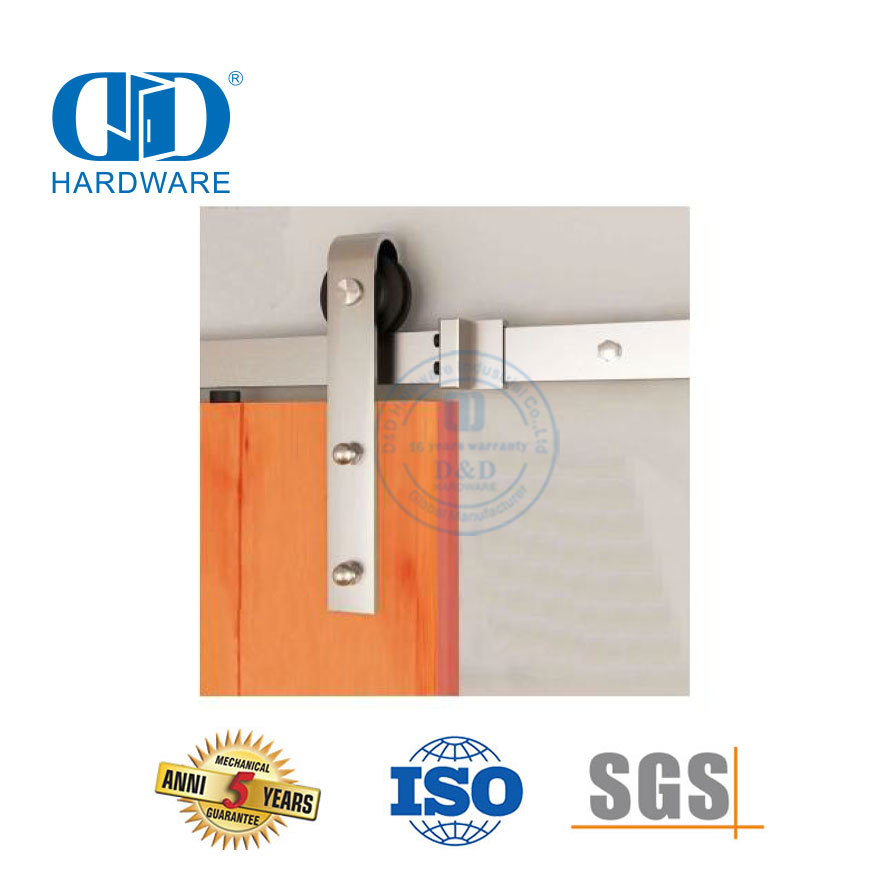 Vlekvrye staal Fabrieksvoorraad Moderne Skuurdeur Hardeware Hangende Kommersiële Deur Toebehore Meubels Hardeware-DDBD043
