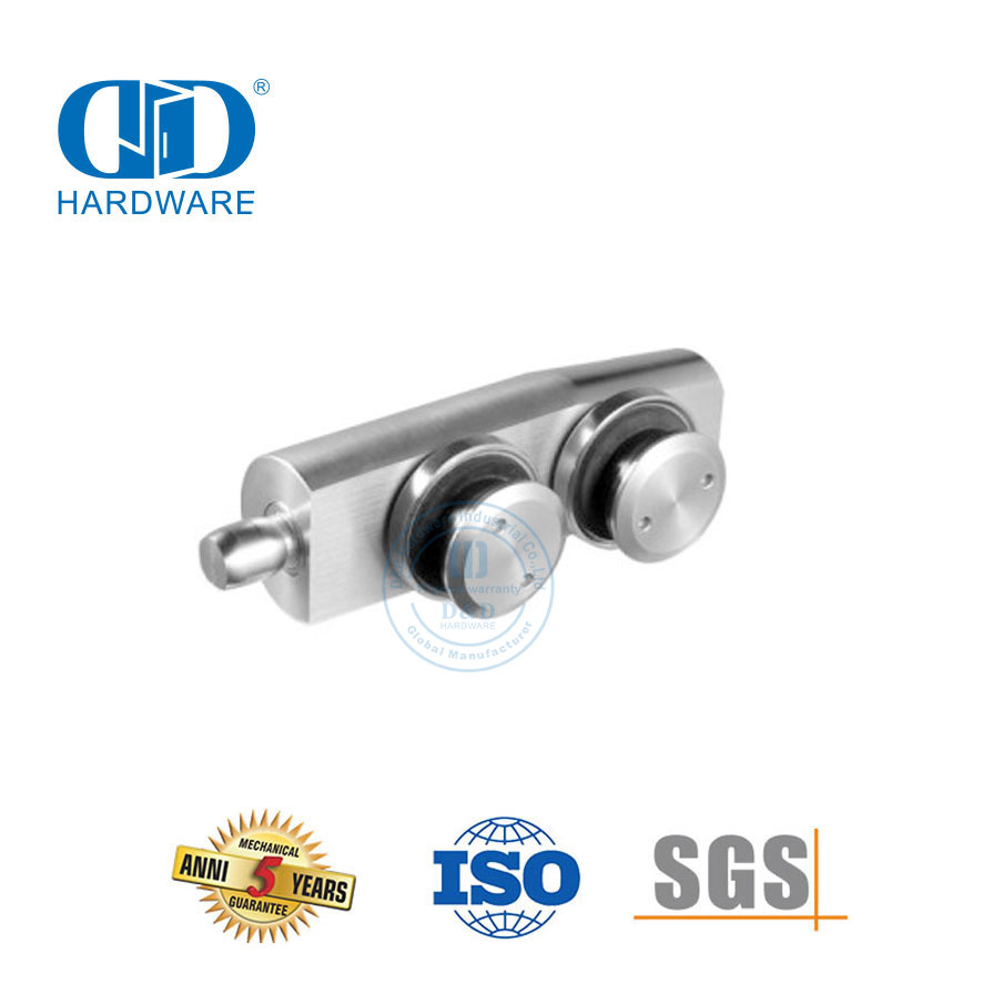 Vlekvrye staal oor Paneel Pivot Patch Pas Pivot Glas Hardeware-DDGP005