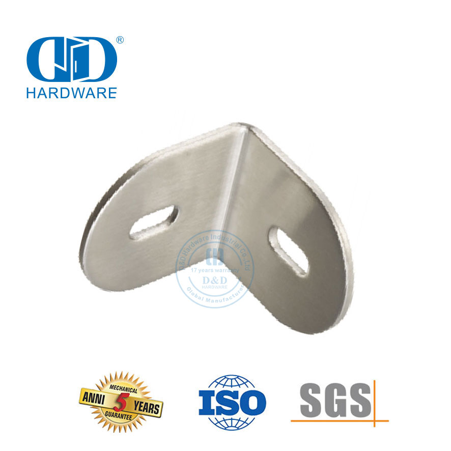Vlekvrye staal toilet bykomstighede Stort skarnier Connector Glas Muur Hoek Clip Pas Connector-DDWC001