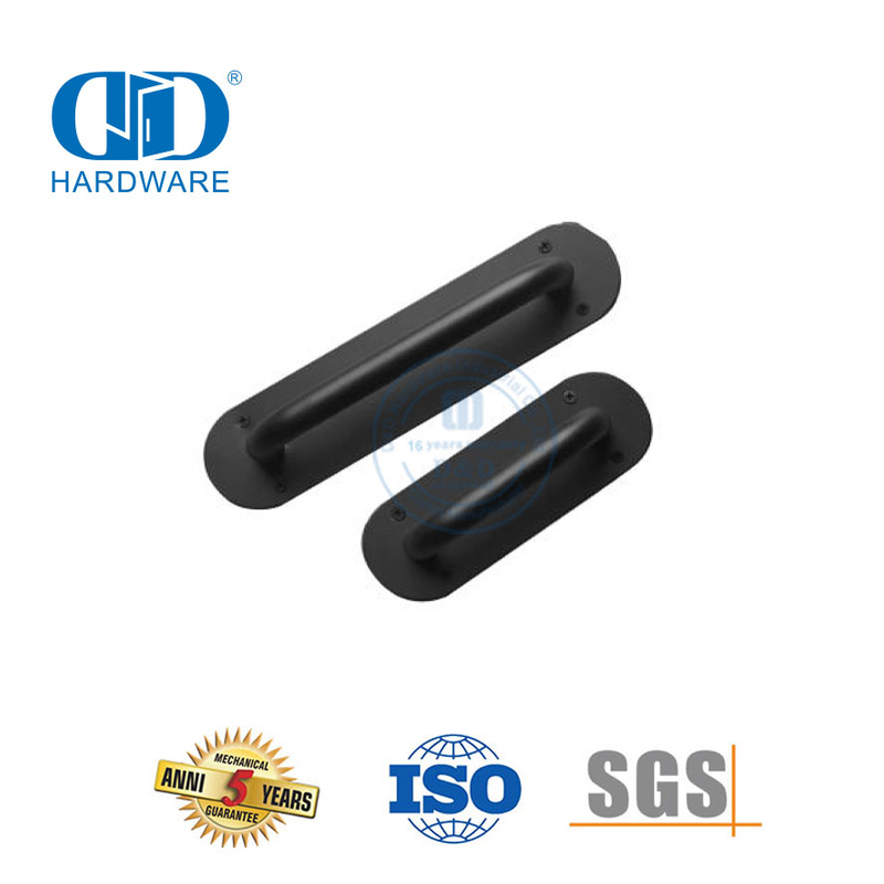 Vlekvrye staal swart gly-spoel-trek-skuurdeur-meubelhandvatsel vir kaskas-laaie-DDBD107