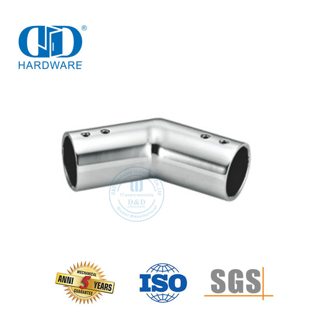 Vlekvrye staal Fabriek Glasbuishouer Clip Pyp Deur Connector Glas Paneel Connector-DDSC034