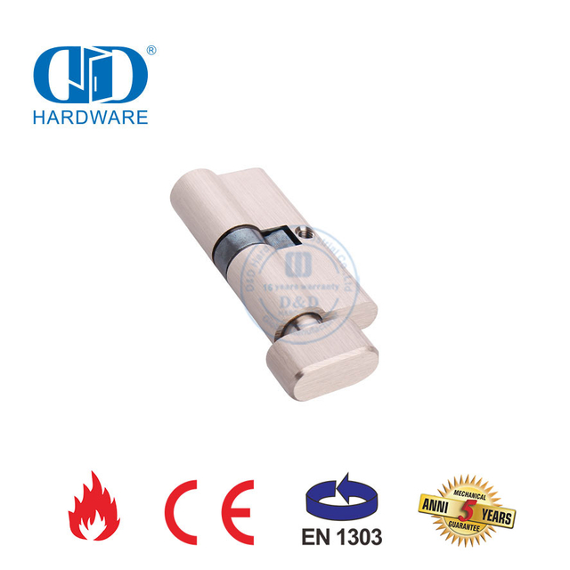 EN 1303 satyn nikkel soliede koper duimdraaislotsilinder-DDLC004-70mm-SN