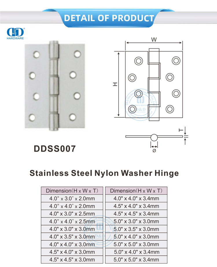 Nylon wasser deur skarnier