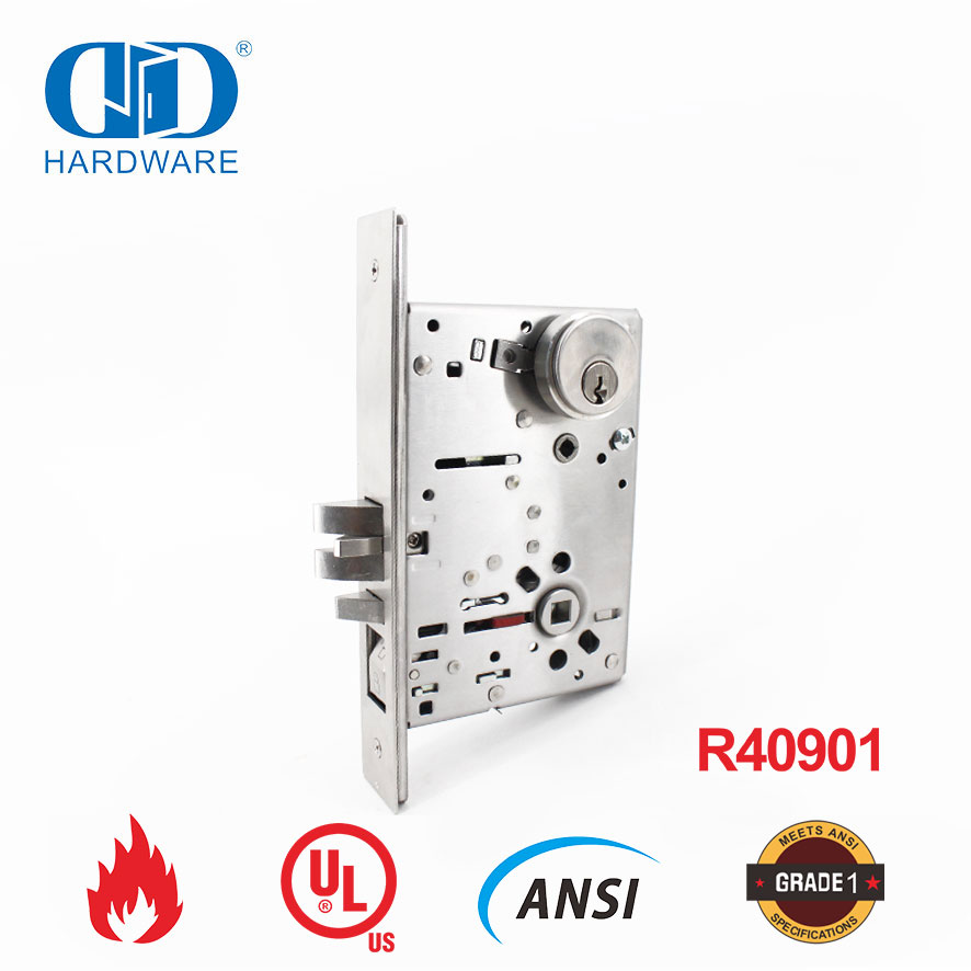 UL-genoteerde brandgegradeerde Amerikaanse mortise-slot vir ingangsbinnedeur-DDAL04